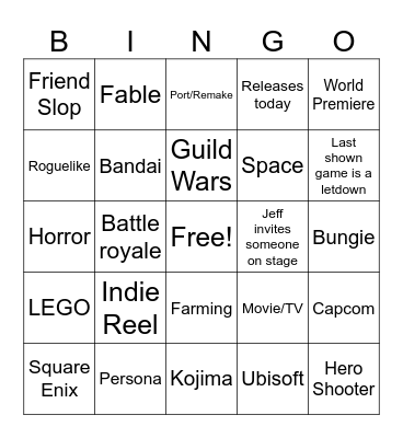 SuMmEr GaMeFeSt Bingo Card