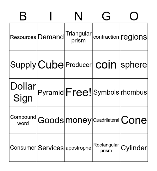 Fourth Nine Weeks BINGO #2 Bingo Card