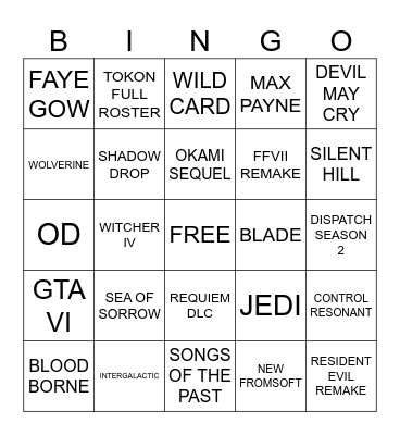 State of Play - June 2026 Bingo Card