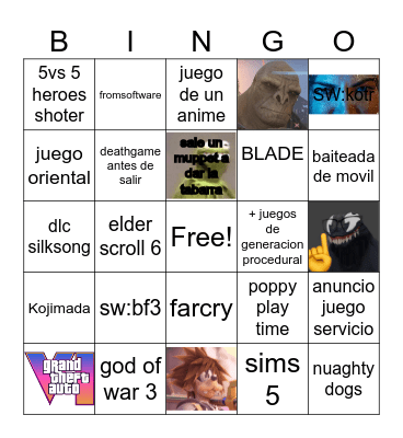 NO E3 (SUMMER GAME FEST) Bingo Card