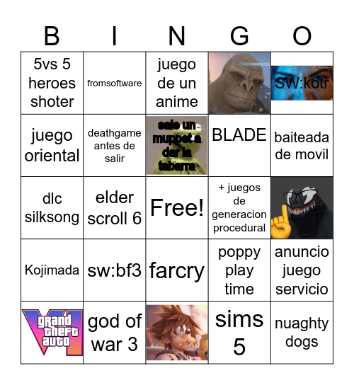 NO E3 (SUMMER GAME FEST) Bingo Card