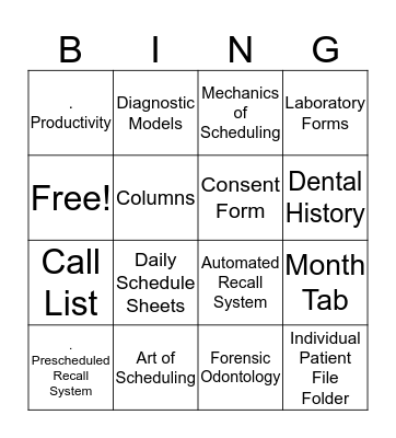 Unit 3 Terms 2 Bingo Card