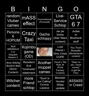 Summer Games Fest 2026 Bingo Card