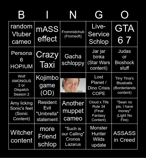 Summer Games Fest 2026 Bingo Card