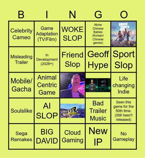 Summer Games Fest 2026 Bingo Card