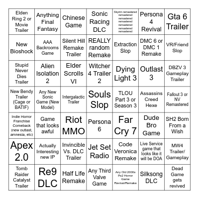 SGF Bingo Card
