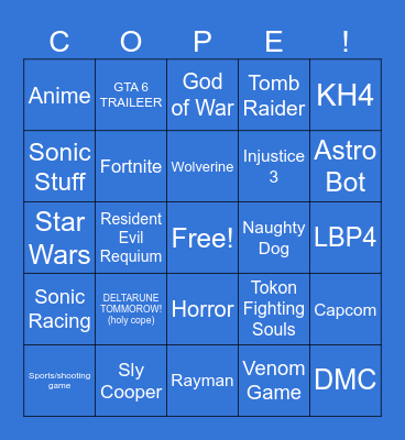 6.2.26 STATE OF PLAY Bingo Card