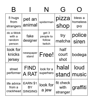 IRL BINGO WITH LUPE Bingo Card