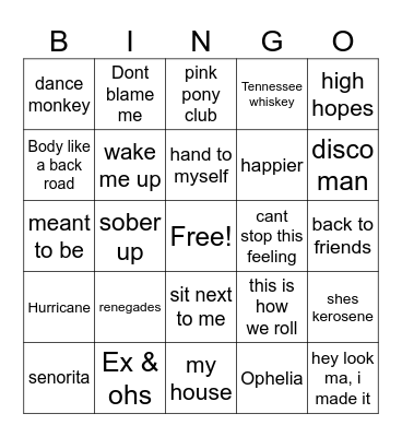 10 years 2 Bingo Card