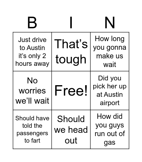 Mark Bingo Card