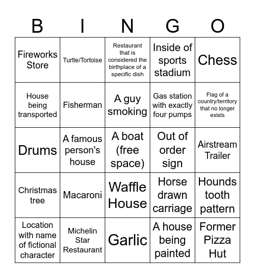 IRT Bingo 25 Bingo Card