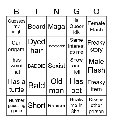 Full House Bingo for Nitro Bingo Card