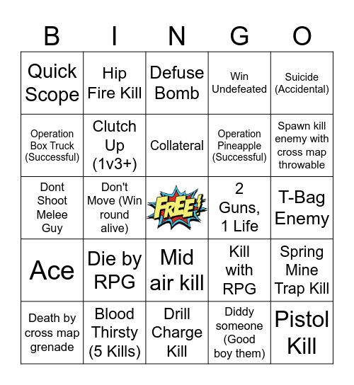 xBxCx BO6 - Private Match Bingo Card