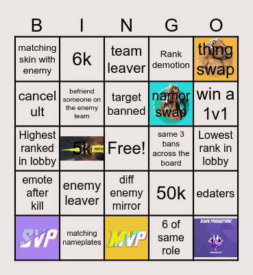 MARVEL RIVALS BINGO Card