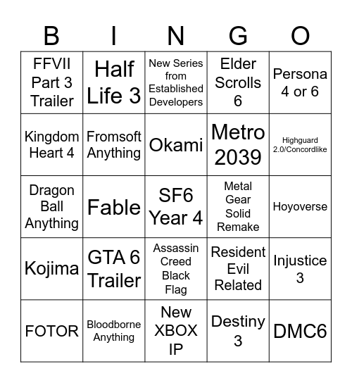 Copium Bingo 2 Bingo Card