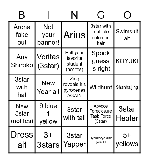 4.5 Anniv Fest Bingo Card