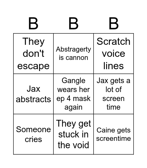 Tsdccc Bingo Card