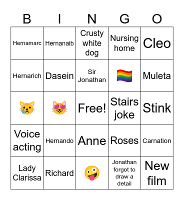 Hernando Bingo Card