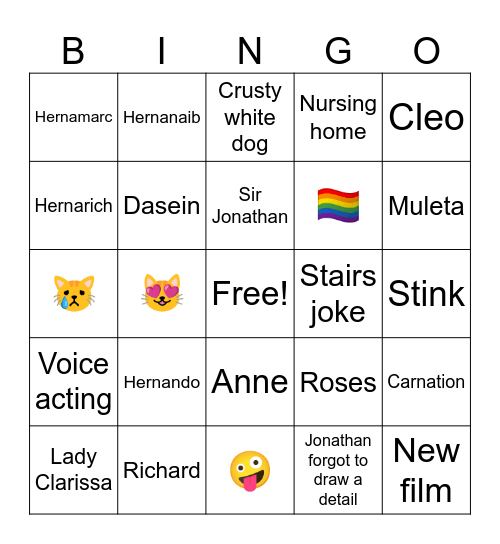 Hernando Bingo Card