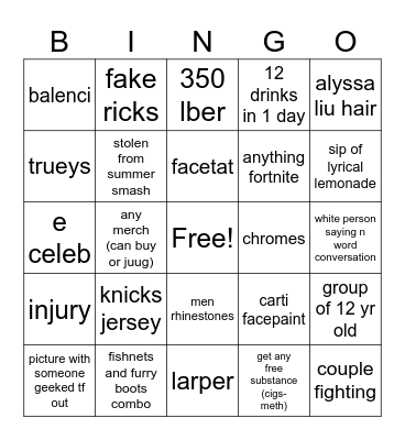 summer smash 2026 bingo Card