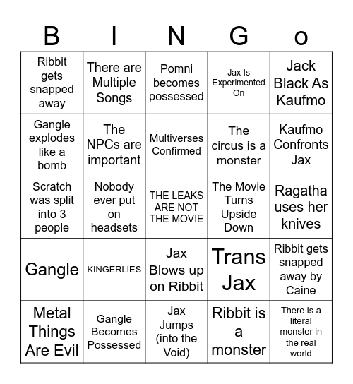 [North Pack] TADC 9: The Final Act Bingo Card