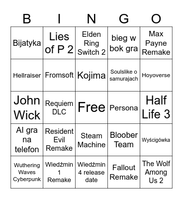SGF 2026 Bingo Card