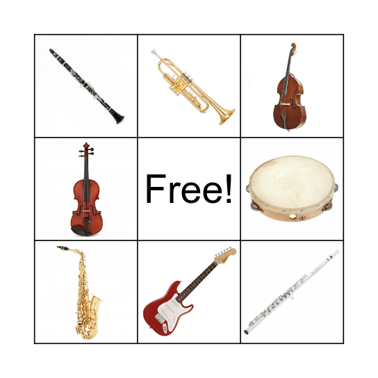 Instruments Bingo Card
