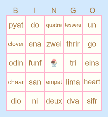 deux’s Bingo Card