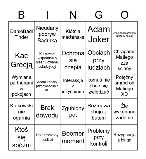 GRECJA Bingo Card