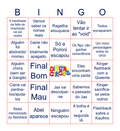 TADC Ep. 9 Bingo Card