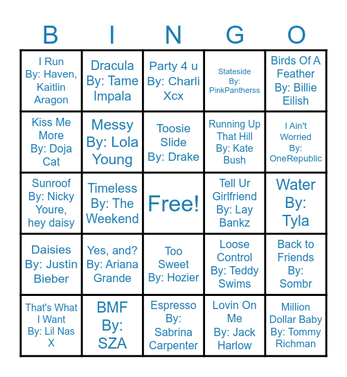 Tiktok Bingo #1 Bingo Card