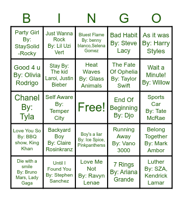 Tiktok Bingo 2 Bingo Card