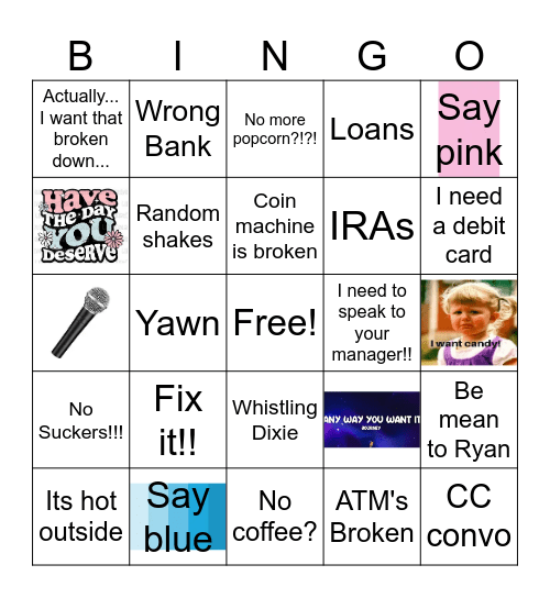 1 per customer Bingo Card