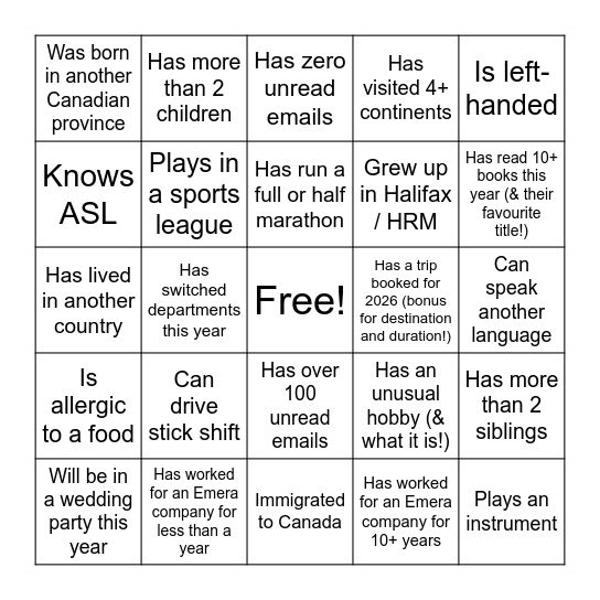 Women of EP ERG Bingo Card