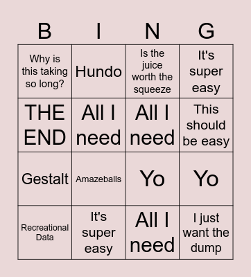 Nicole Bingo Card