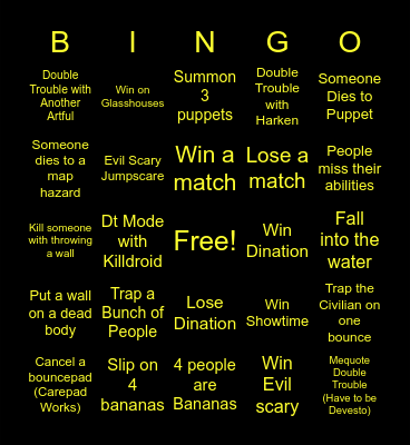 Artful Bingo Card