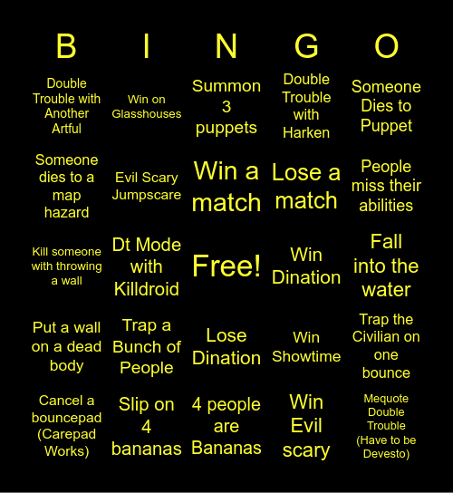 Artful Bingo Card