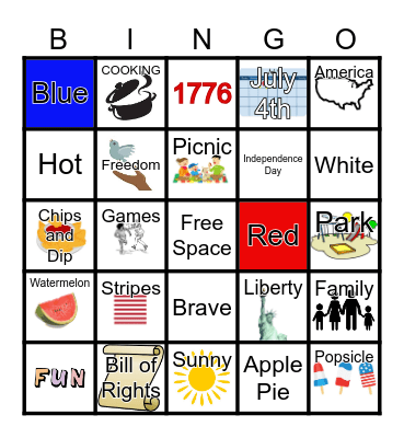 4TH OF JULY Bingo Card