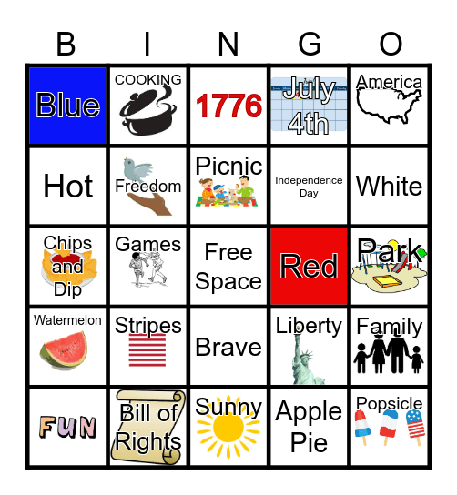 4TH OF JULY Bingo Card