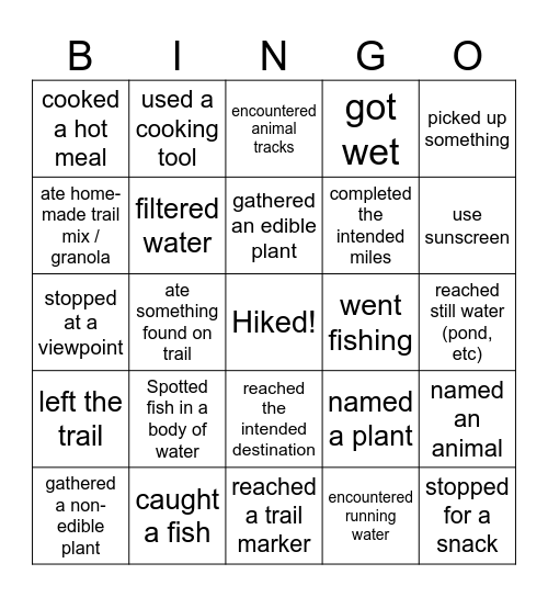 FORAGER Bingo Card