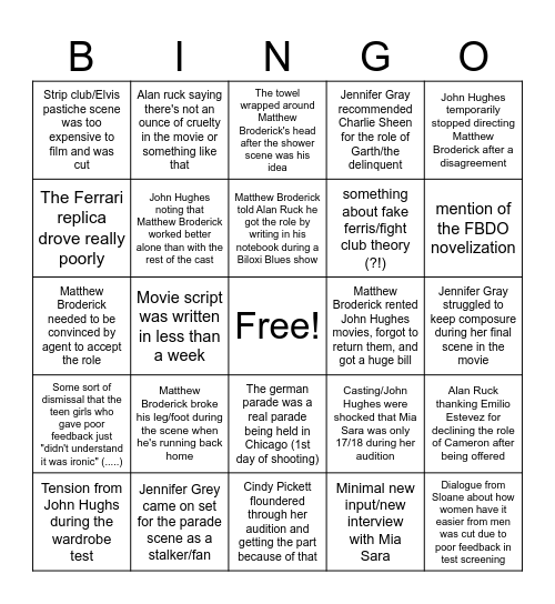 New FBDO Book Bingo (???) Bingo Card