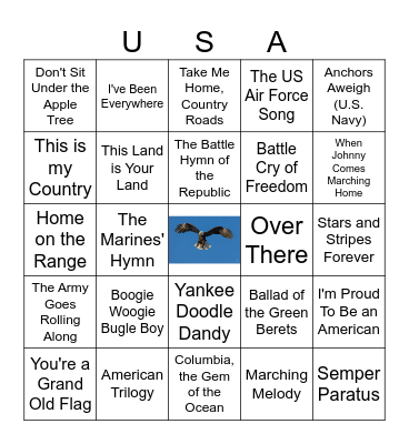 Patriotic Classics! Bingo Card
