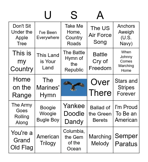 Patriotic Classics! Bingo Card