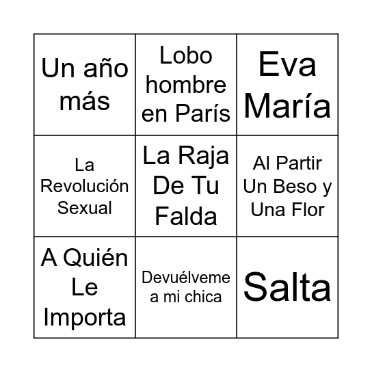 BINGO MUSICAL - BARRIS ST. ANTONI 2026 Bingo Card