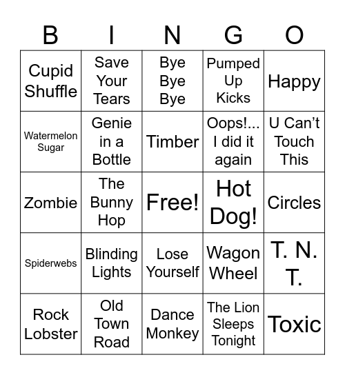 Singo Bingo Card