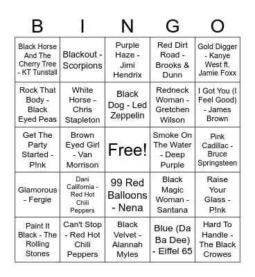Colors bingo brewery Bingo Card