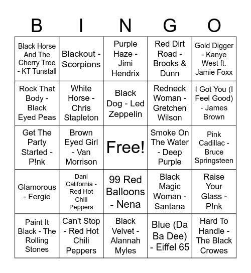 Colors bingo brewery Bingo Card