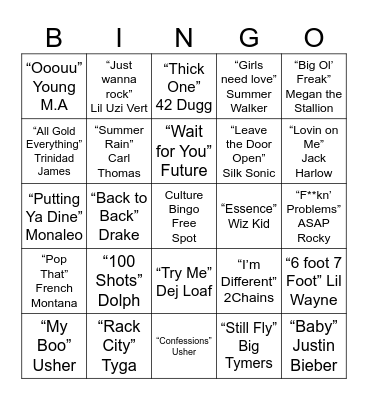 CULTURE BINGO Card