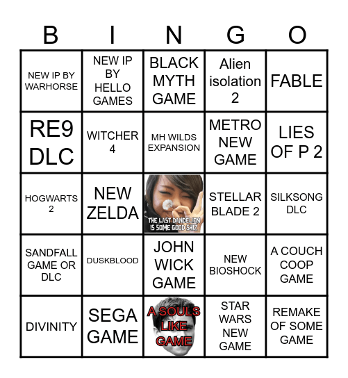 SUMMER GAME FEST PANDA BINGO JANKY CARD Bingo Card