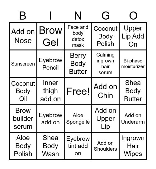 Window Covering Bingo Card